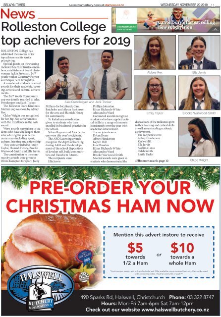 Selwyn Times: November 20, 2019