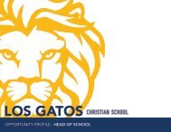 Los Gatos Christian School Head of School OP