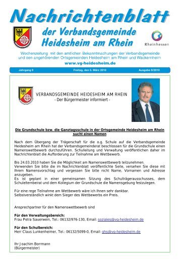 Apotheken- und Ärztedienst - Verbandsgemeinde Heidesheim