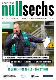 nullsechs Stadionmagazin - Heft 5 2019/20