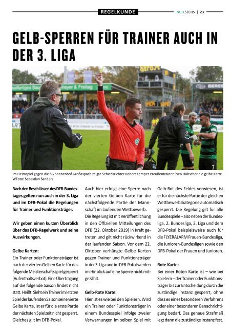 nullsechs Stadionmagazin - Heft 5 2019/20