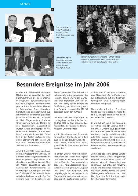 jahresbericht 2006 - Innere Mission München