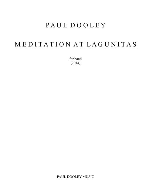 Meditation at Lagunitas - Paul Dooley