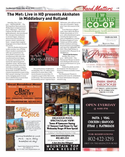 The Mountain Times - Volume 48, Number 47: Nov. 20-26, 2019