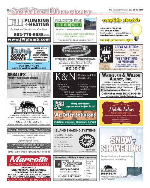 The Mountain Times - Volume 48, Number 47: Nov. 20-26, 2019