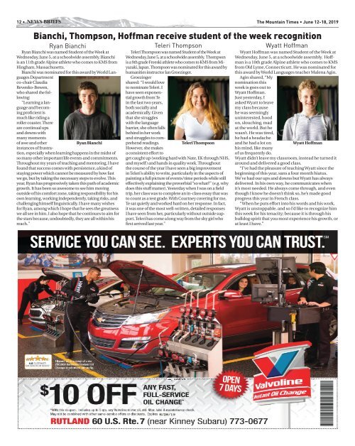 Mountain Times - Volume 48, Number 24: June 12-18, 2019