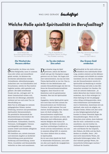 Kreuzschwestern Magazin Ausgabe 3_19