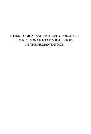 fysiologische en pathofysiologische rol van somatostatine ...