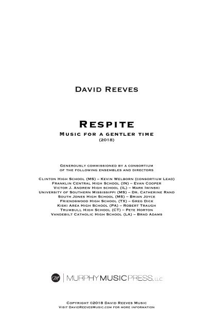 Respite-David Reeves