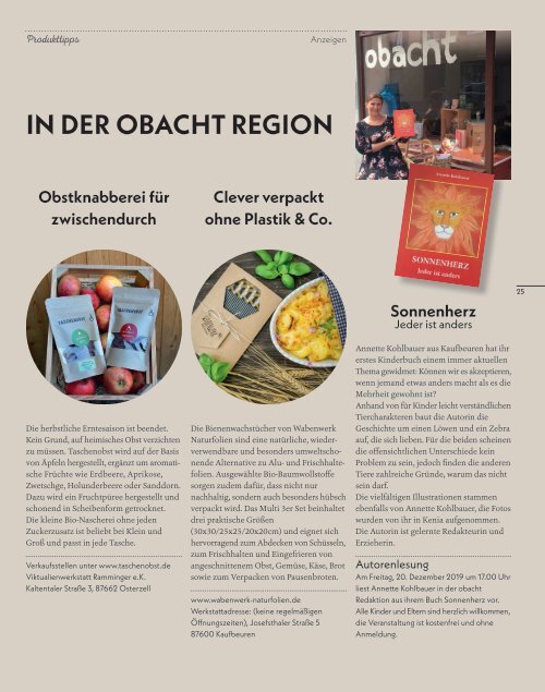 obacht Familienmagazin Dezember 2019/Januar 2020