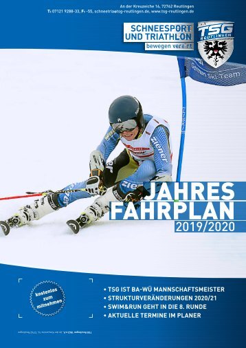 Scheesport und Triathlon TSG Reutlingen Jahresfahrplan 19_20