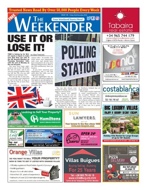 Weekender Alicante North Issue 118