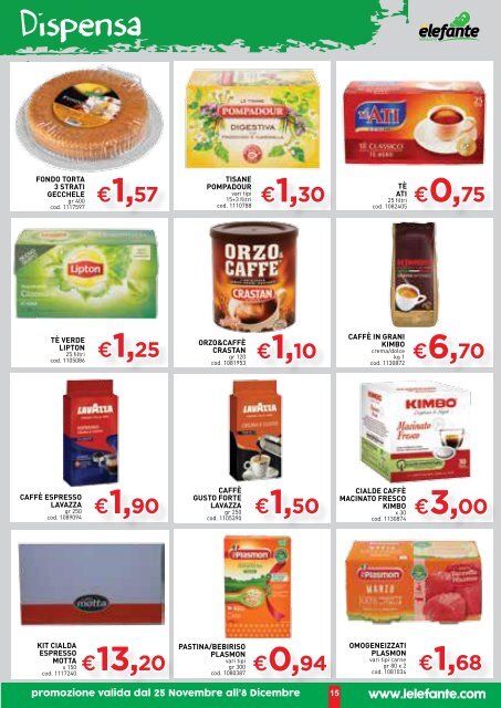 Volantino Elefante Cash&Carry dal 25Nov all'8Dic