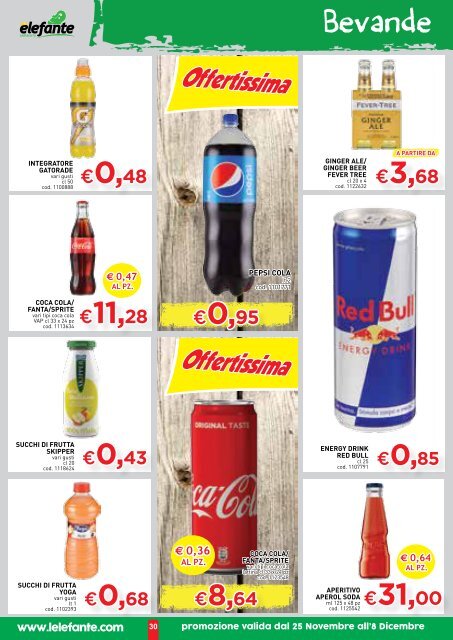 Volantino Elefante Cash&Carry dal 25Nov all'8Dic