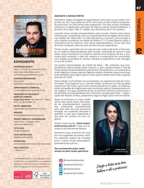 EMPREENDA REVISTA - Ed. 30 - DANIEL MARTINS - Nov/19