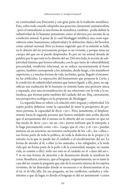 Humanismo o subjetividad Observaciones a la CARTA DEL HUMANISMO de Heidegger