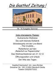 Die Gasthof Zeitung - Gasthof Hermsdorf