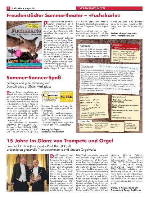 Ausgabe August 2012 - Appartementhaus Schwarzwaldgrund ...