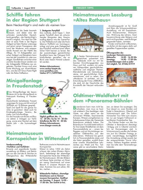 Ausgabe August 2012 - Appartementhaus Schwarzwaldgrund ...