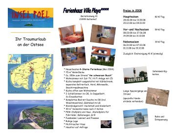 Ihr Traumurlaub an der Ostsee - Ferienhaus Villa Playa