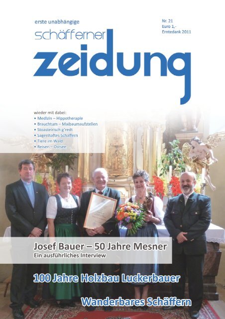 Der Kirchenchor Schäffern - Schäfferner Zeidung