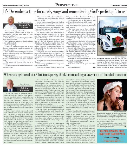 The Trucker Newspaper - December 1, 2019