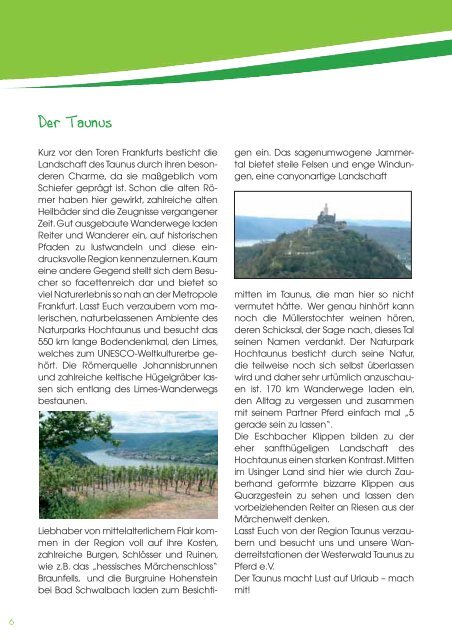 Westerwald-Taunus zu Pferd