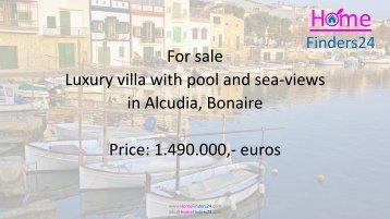 Luxury villa with private heated pool and sea-views located in Bonaire, Alcudia (VIL0009).