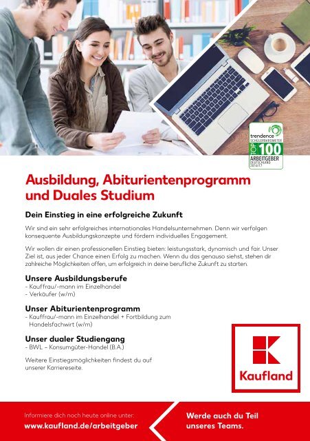 TRENDYone | Job Guide Frühjahr 2017 | Region Augsburg