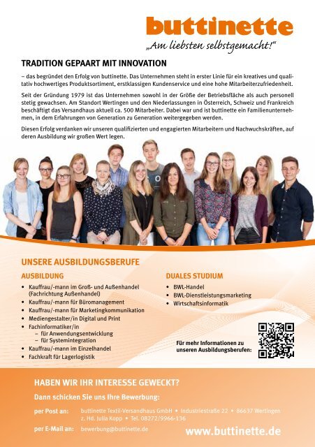 TRENDYone | Job Guide Frühjahr 2017 | Region Augsburg