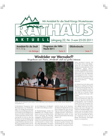 Programm der Höfe- Nacht 2011 Windräder vor Wernsdorf? - Königs ...