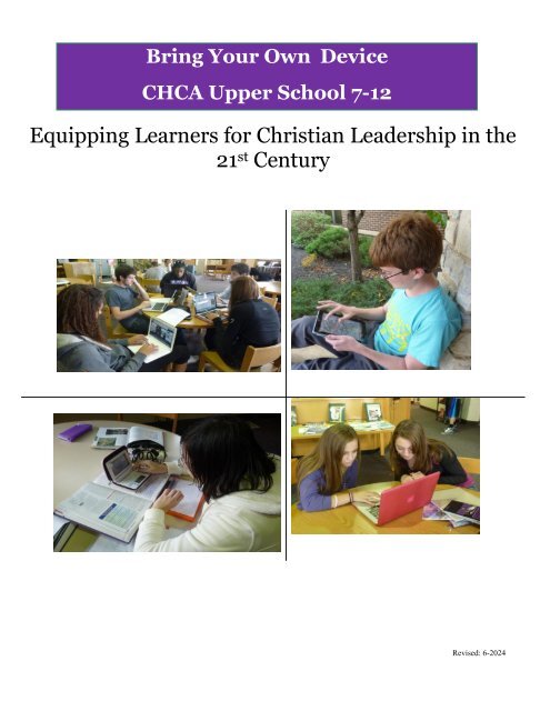 CHCA BYOD Brochure 2022-2023