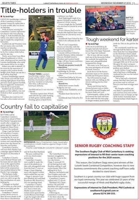 Selwyn Times: November 27, 2019