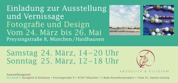 Samstag 24. März, 14 – 20 Uhr Sonntag 25. März ... - Pashminalaya