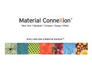 Every Idea Has a Material SolutionTM - Material ConneXion