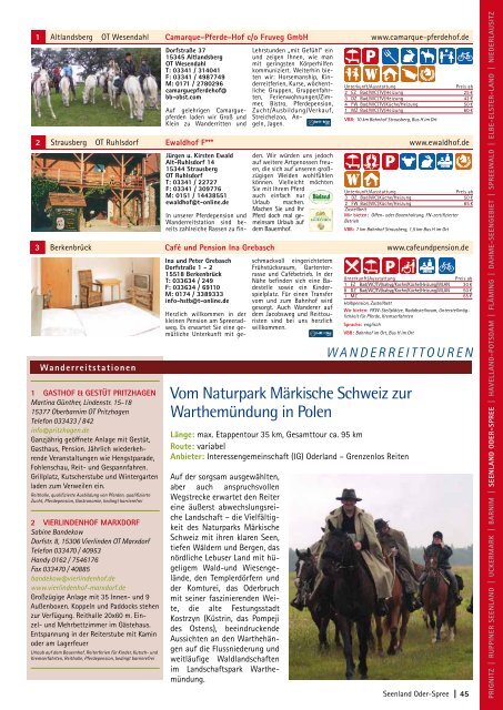 Grenzenlos reiten, Pferdezucht und Reitsport www.pferdeland ...