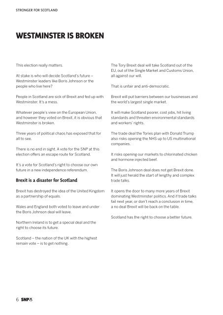SNP Manifesto 2019