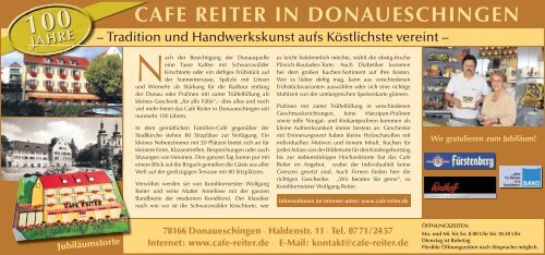 CAFE REITER IN DONAUESCHINGEN