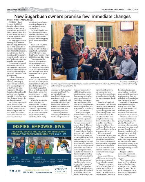 Mountain Times - Volume 48, Number 48: Nov. 27-Dec. 3, 2019