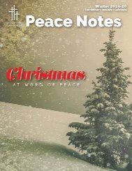 Peace Notes Winter 2019/20 - Word of Peace Lutheran Church