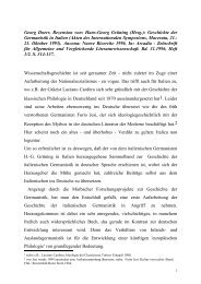 Dr. Georg Doerr -- Rezension von:   H.-G. Grüning (Hg.): Geschichte der Germanistik in Italien. (Akten des Internatio-nalen Symposions, Macerata, 21.-23. Oktober 1993). Nuove Ricerche: Ancona 1996.