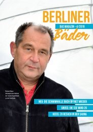  Das Kunden Magazin der Berliner Bäder - Ausgabe 04/2019