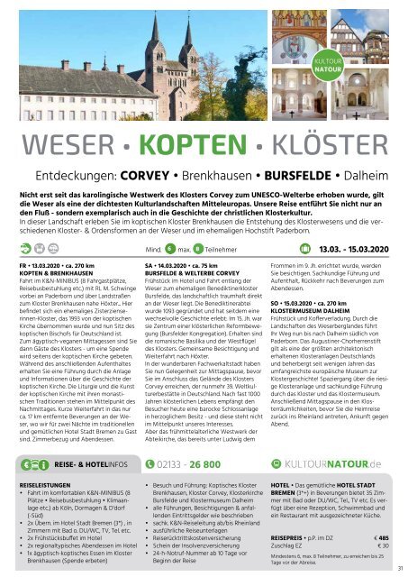 REISEIDEEN 2020 • Der neue Katalog der Kultour&Natour Touristik