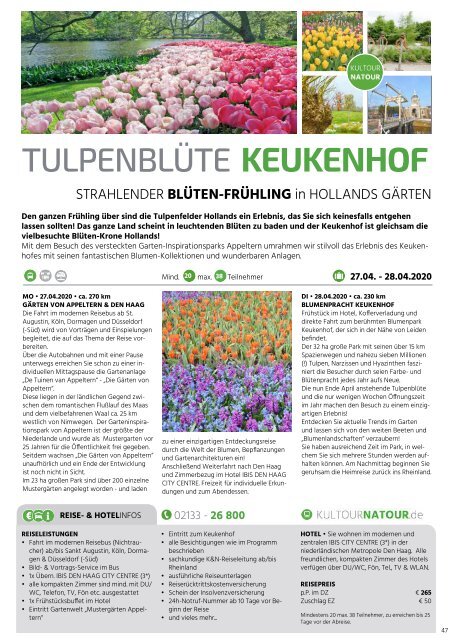 REISEIDEEN 2020 • Der neue Katalog der Kultour&Natour Touristik