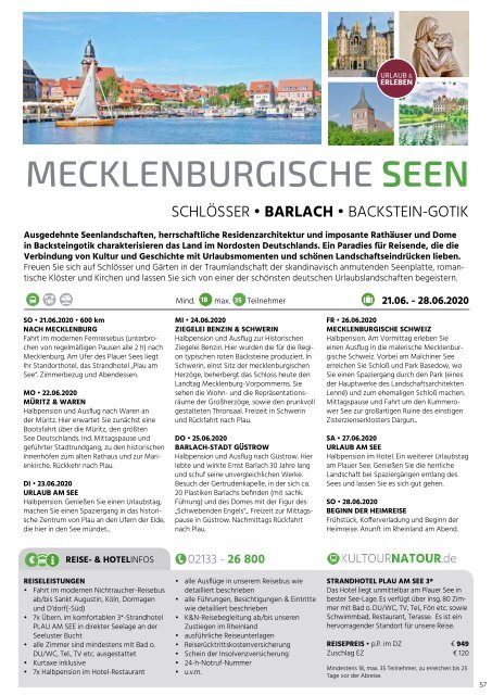 REISEIDEEN 2020 • Der neue Katalog der Kultour&Natour Touristik