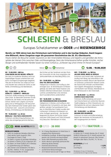 REISEIDEEN 2020 • Der neue Katalog der Kultour&Natour Touristik