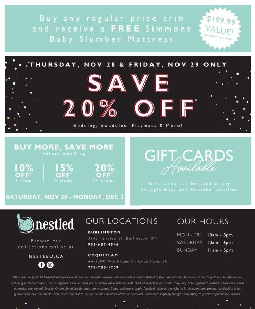 Nestled Black Friday Flyer