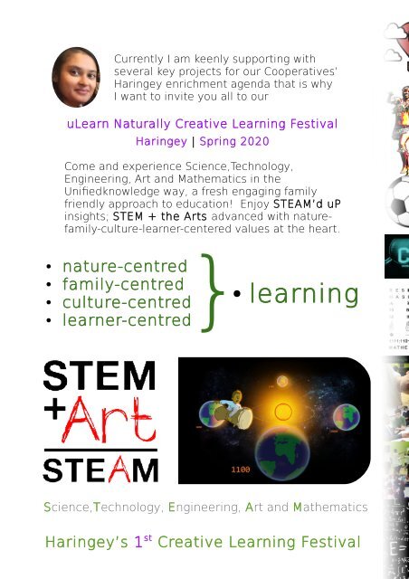 uLearn Naturally Creative Learning Festival - Haringey | Spring 2020 | Events Preview Booklet