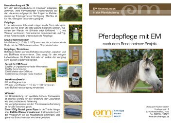 EM-Anwendungen in der Pferdehaltung - EM-Chiemgau