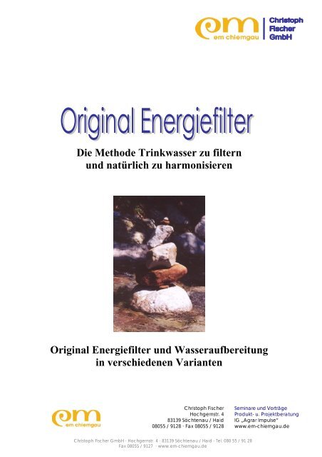 Original Energiefilter - EM-Chiemgau